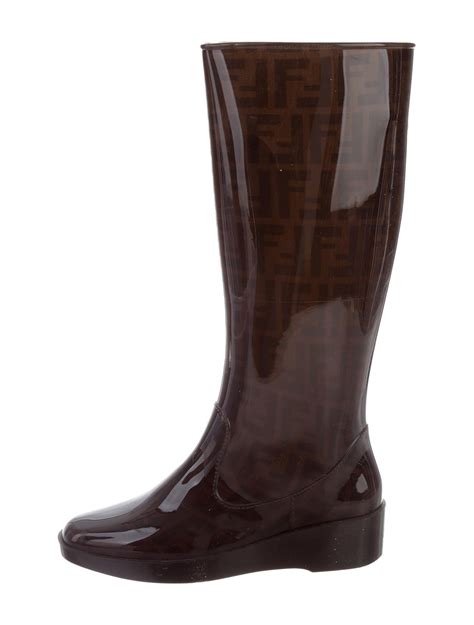 fendi zucca print rain boots|Fendi boots for women.